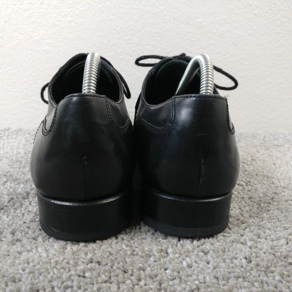 Russell & Bromley Mens UK 7 Shoes Cap Toe Oxford Lace Up Black Leather Hand Made - Picture 7 of 11